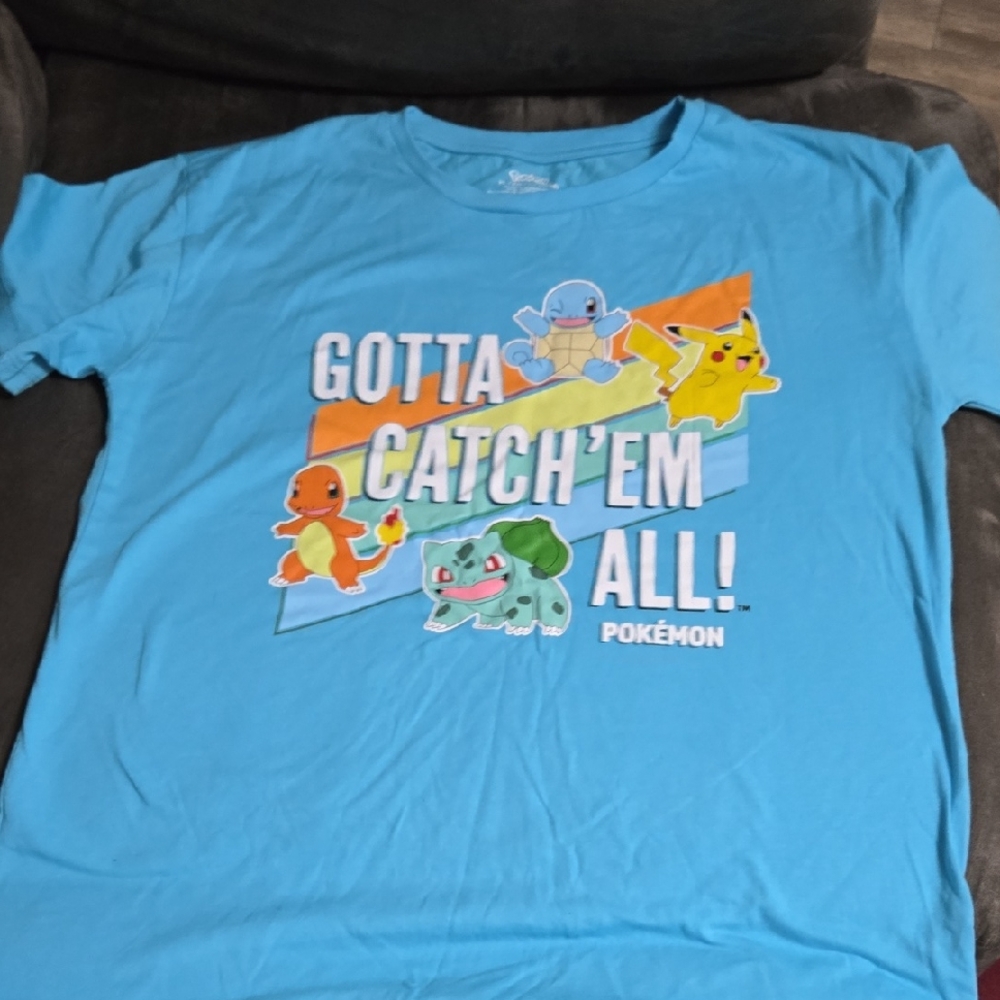Pokémon Light Blue Tee with Character Design